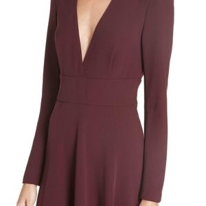 A.L.C. NWT Loyola Asymmetrical Midi Dress Bordeaux